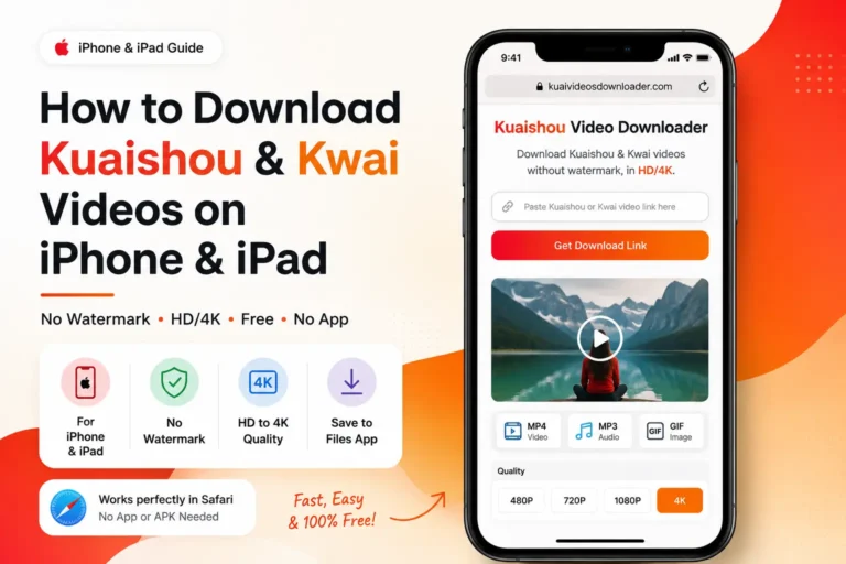Kuaishou and Kwai video downloader for iPhone and iPad without watermark in HD and 4K