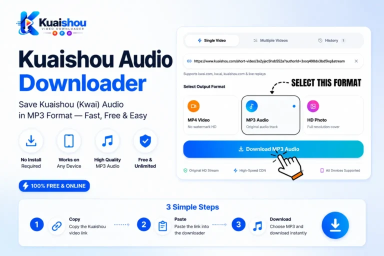 Kuaishou audio downloader for converting Kuaishou and Kwai videos to MP3